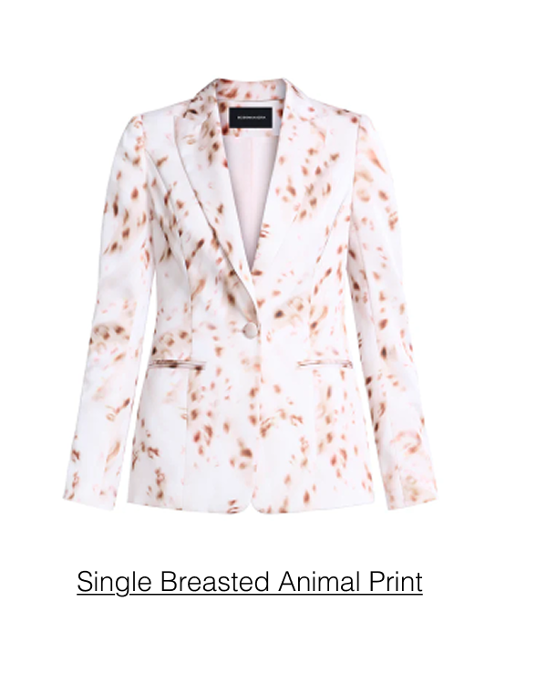 Shop the Single Breasted Animal Print