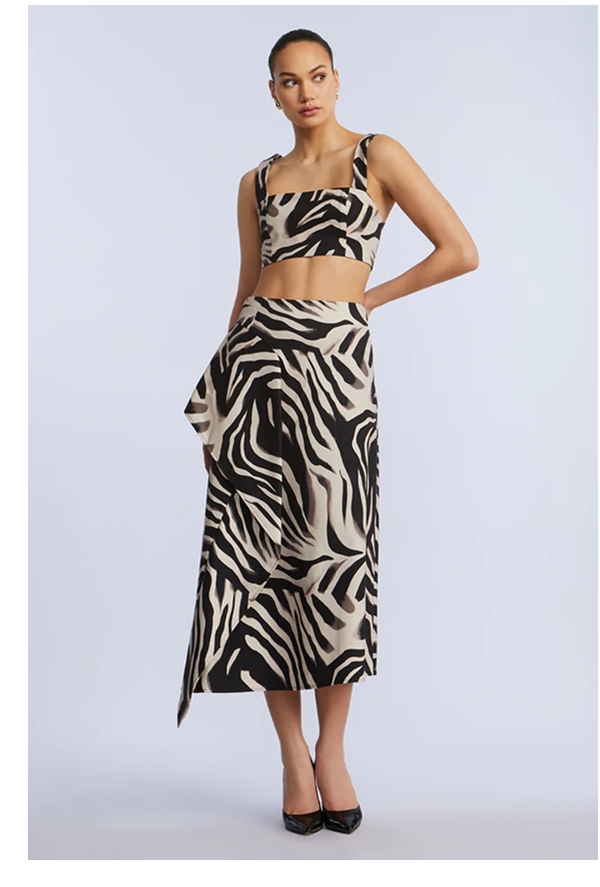 Shop the Printed Side Panel Midi Skirt