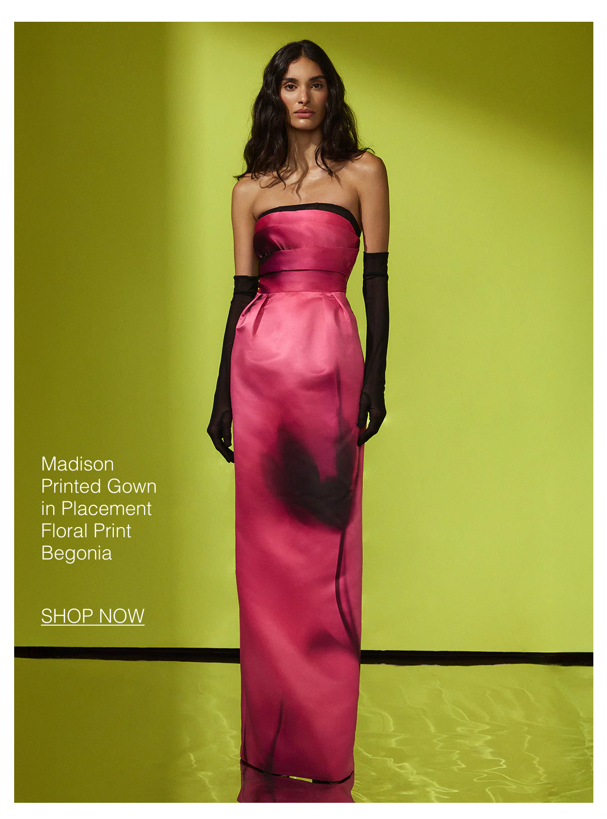 Madison Printed Gown in Placement Floral Print Begonia | Shop Now 