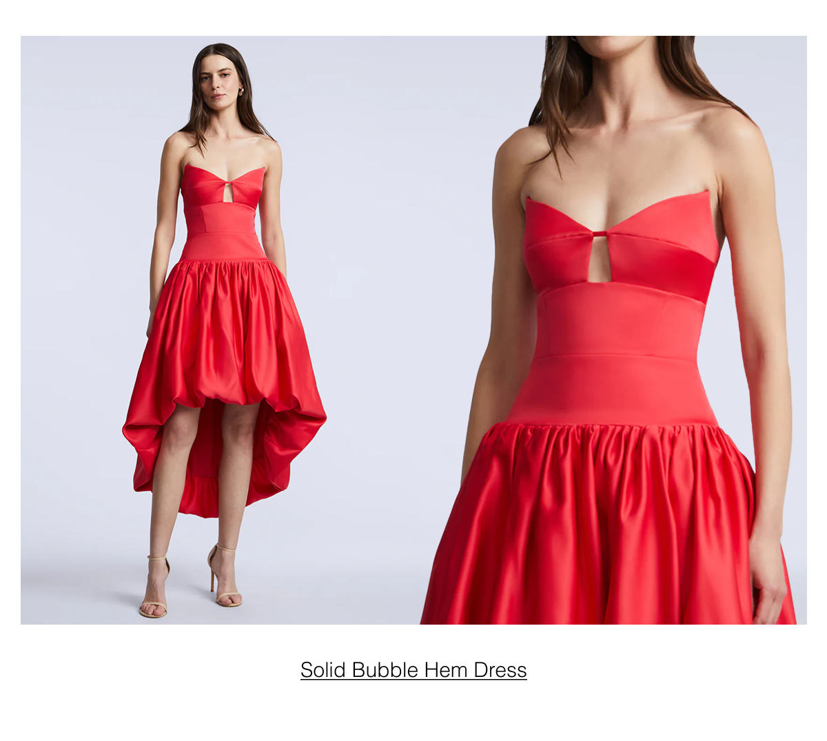 Solid Bubble Hem Dress