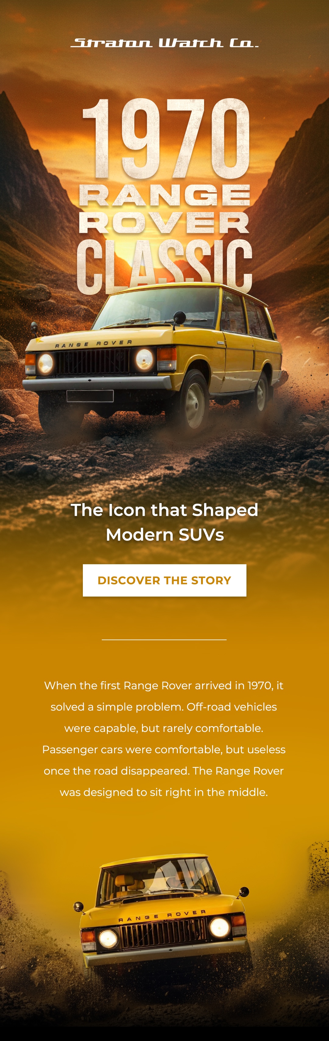 Straton Explores the History of the 1970 Range Rover Classic