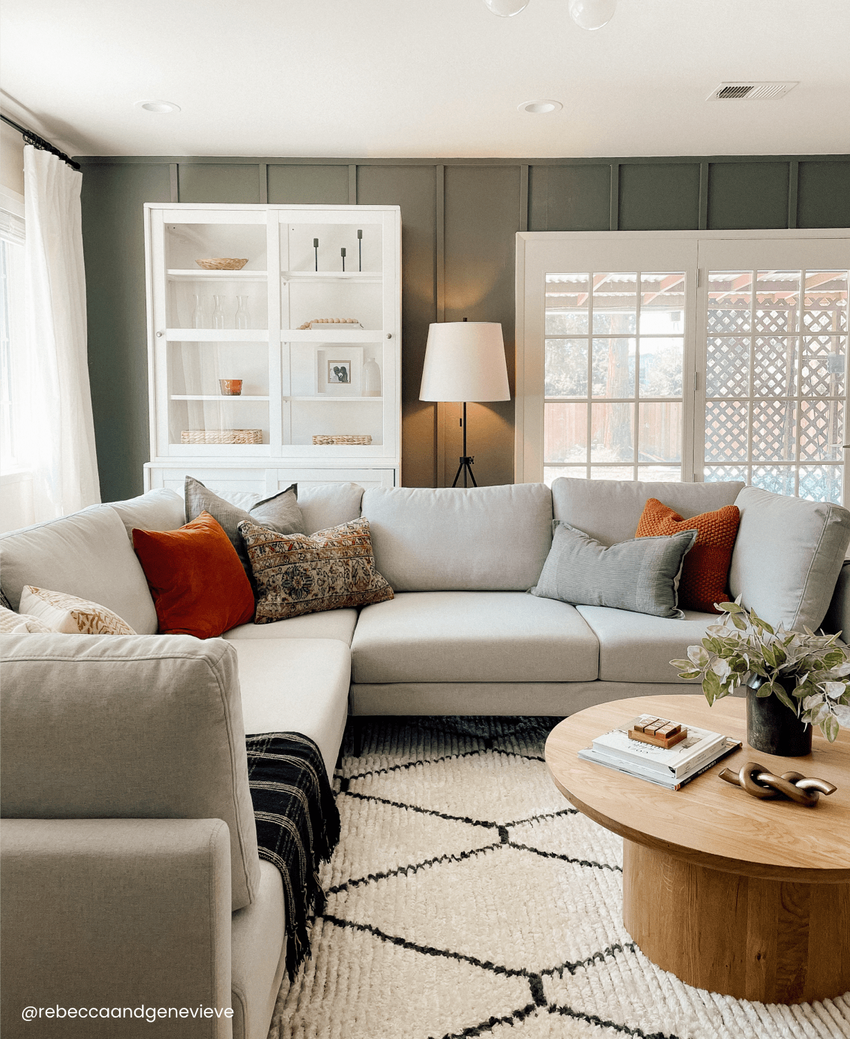 Adams L-Shaped Sectional Sofa, Dove Grey
