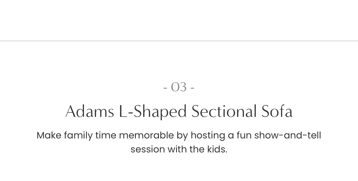 02. Adams L-Shaped Sectional Sofa