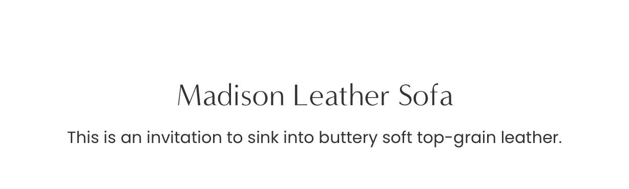 Madison Leather Sofa