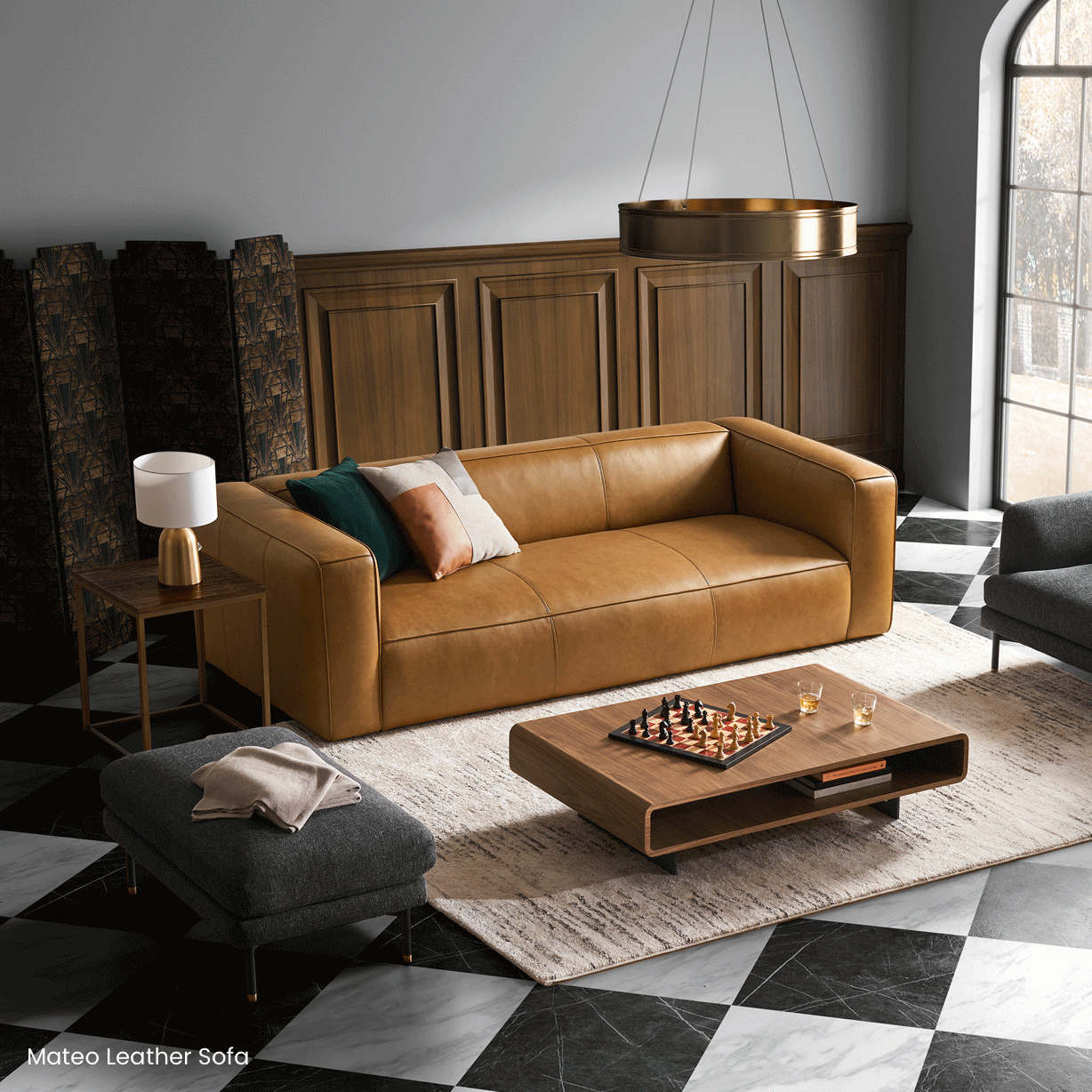 Mateo Leather Sofa