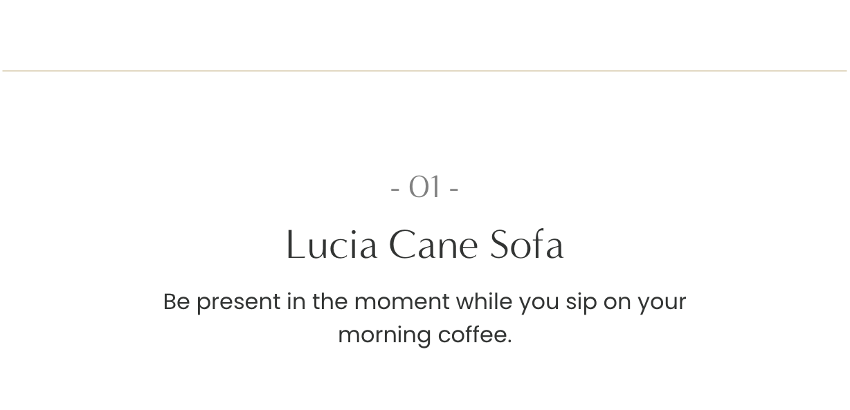 01. Lucia Cane Sofa