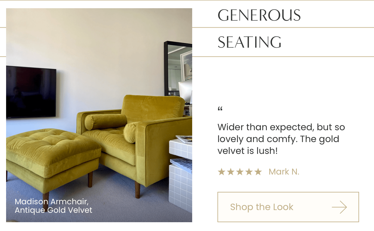 GENEROUS SEATING: Shop the Look