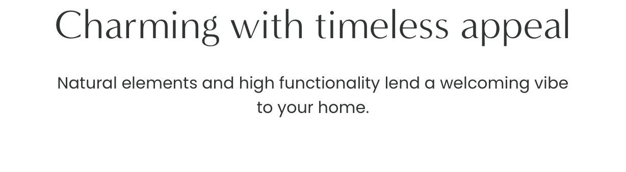 Charming with timeless appeal