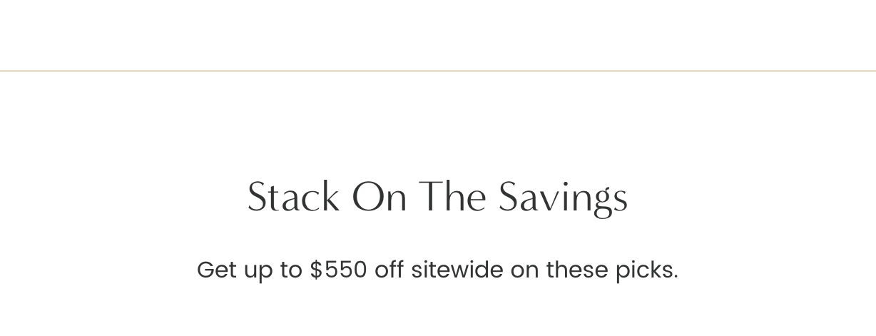 Stack On The Savings
