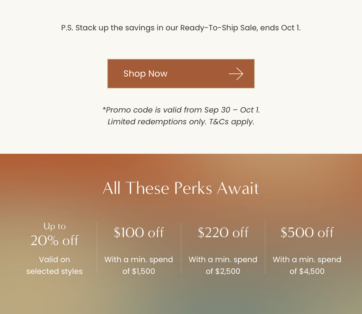 All These Perks Await: Shop Now