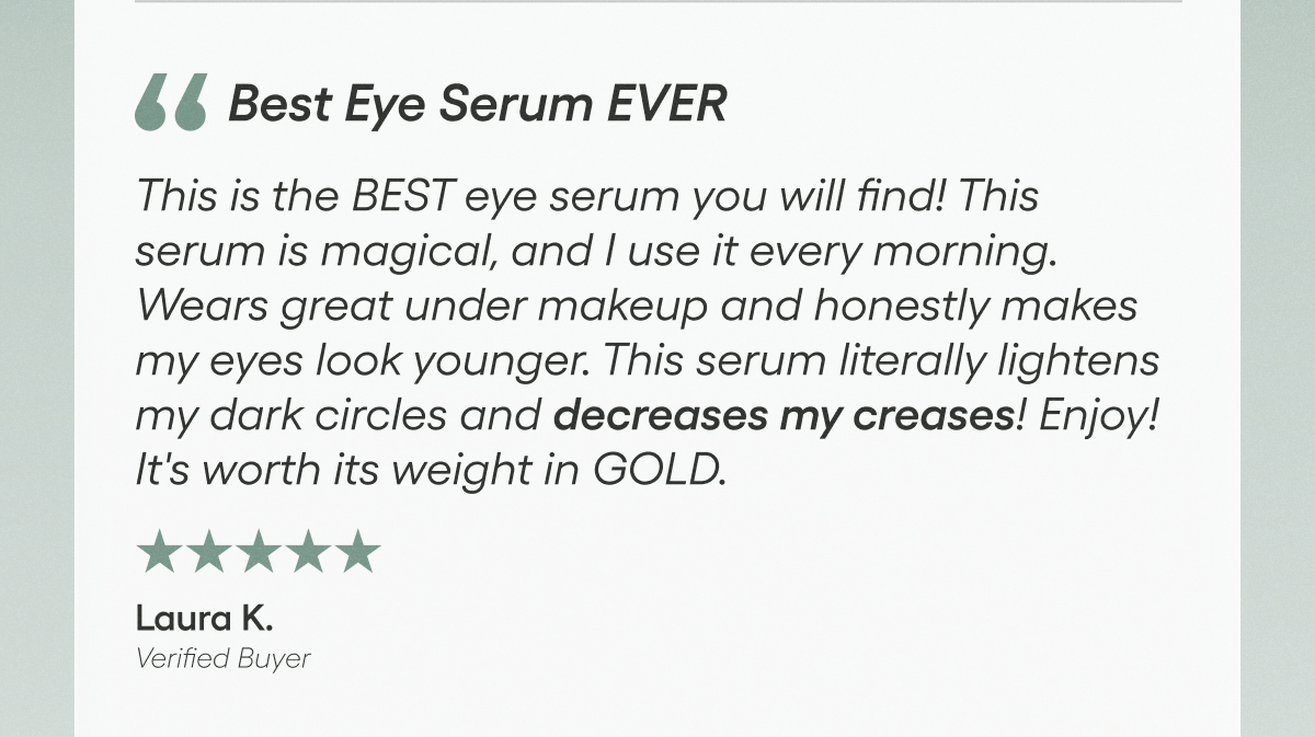Best Eye Serum ever