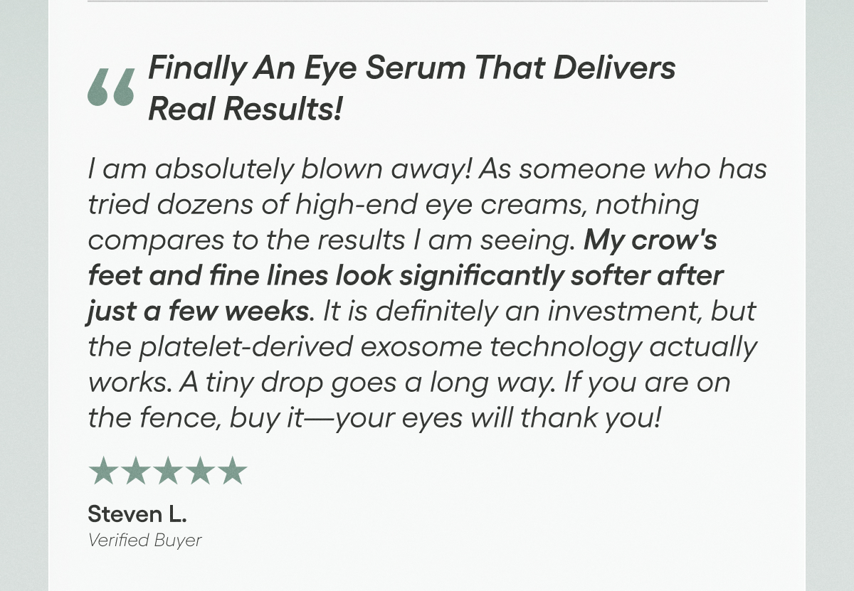 Finally an eye serum that delivers real results!