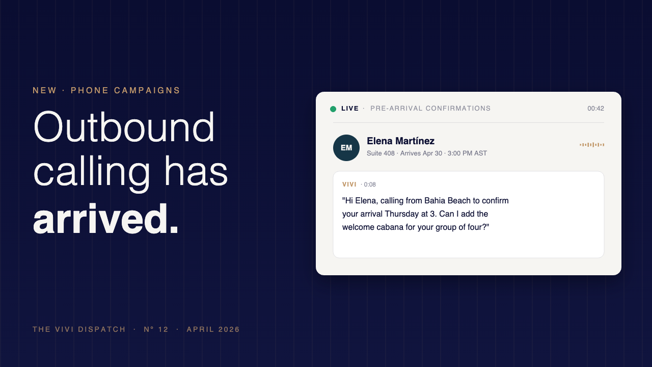 Outbound Calling Has Arrived, VIVI Phone Campaigns