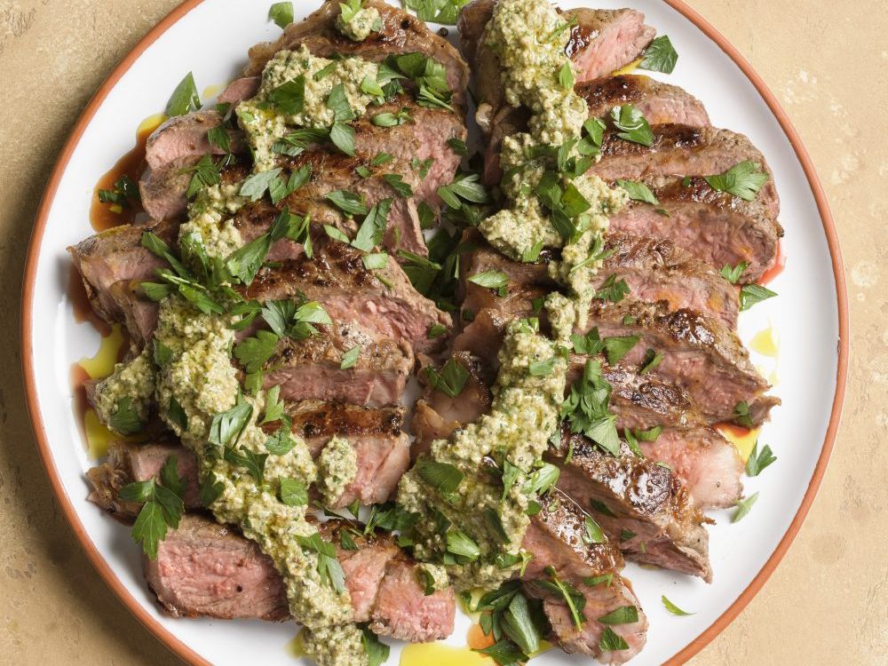 Rich Sauce of Nuts, Bright Zest and Briny Capers Boosts Steak