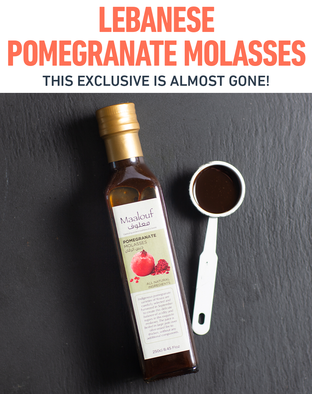 Almost Gone! Exclusive Lebanese Pomegranate Molasses Christopher