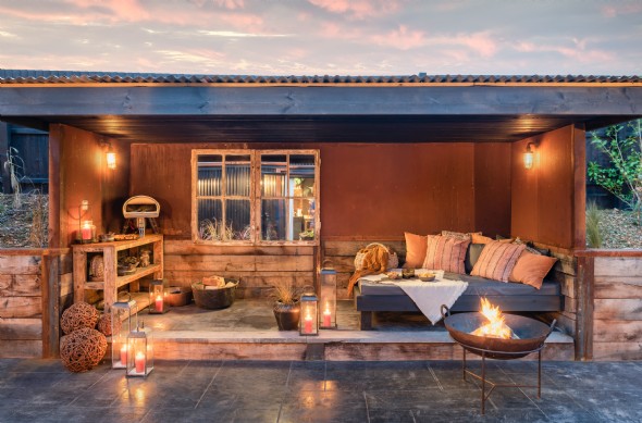 The secluded outdoor space at Pepper Shack.
