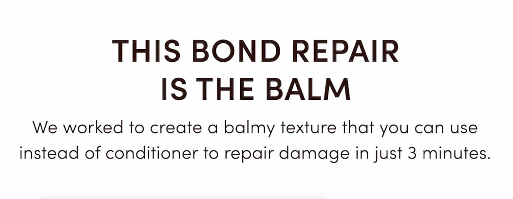 This Bond Repair is the Balm