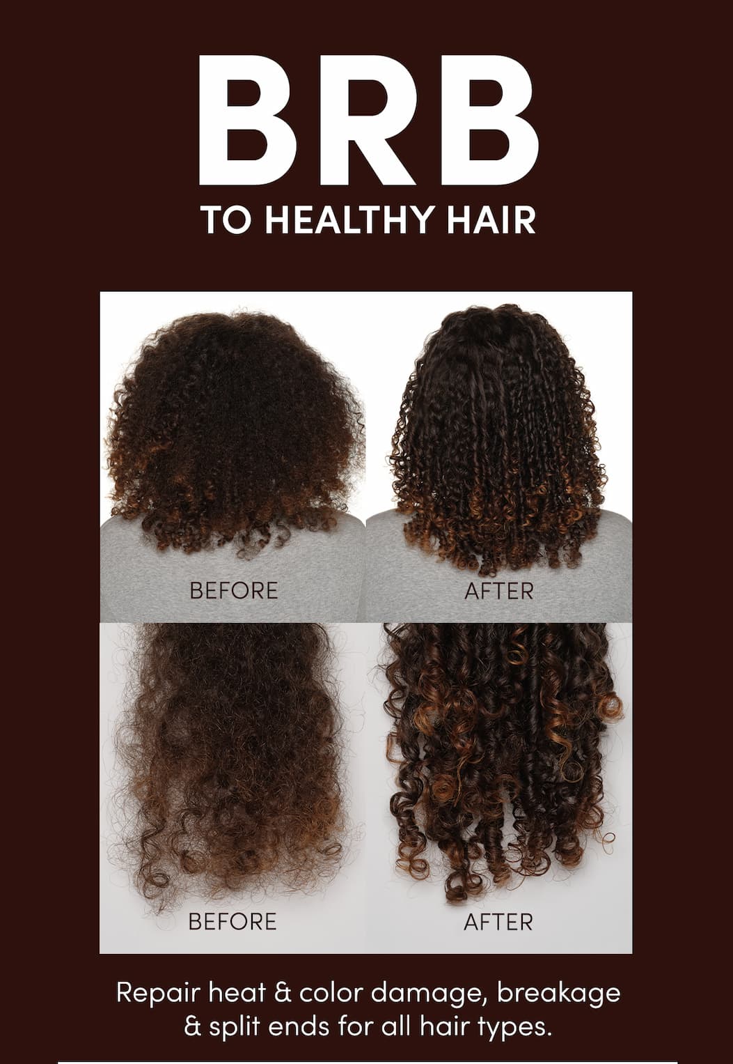 Repair heat & color damage, breakage & split ends for all hair types.