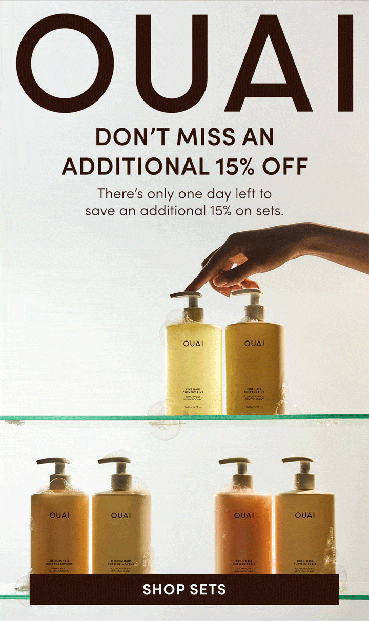 There's only one day left to save an additional 15% on sets