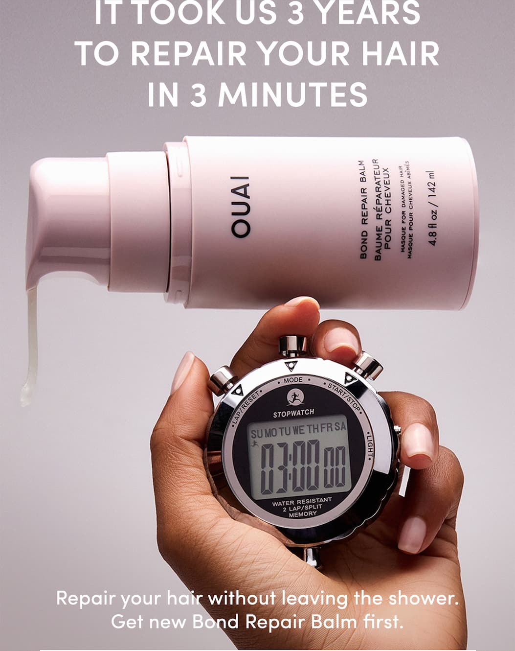 It took us 3 years to repair your hair in 3 minutes