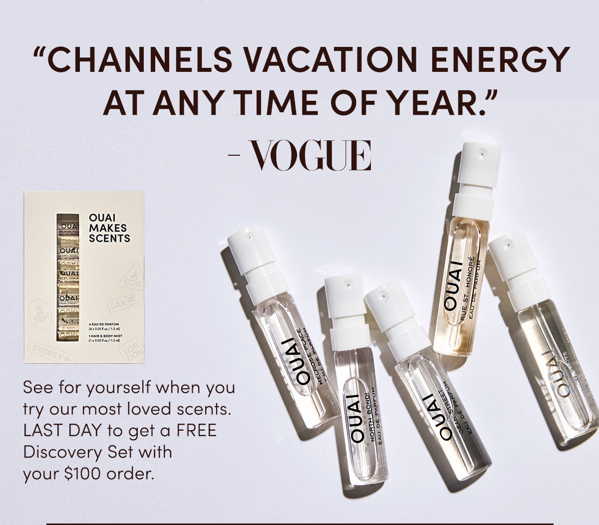 "Channels vacation energy at any time of year." - VOGUE
