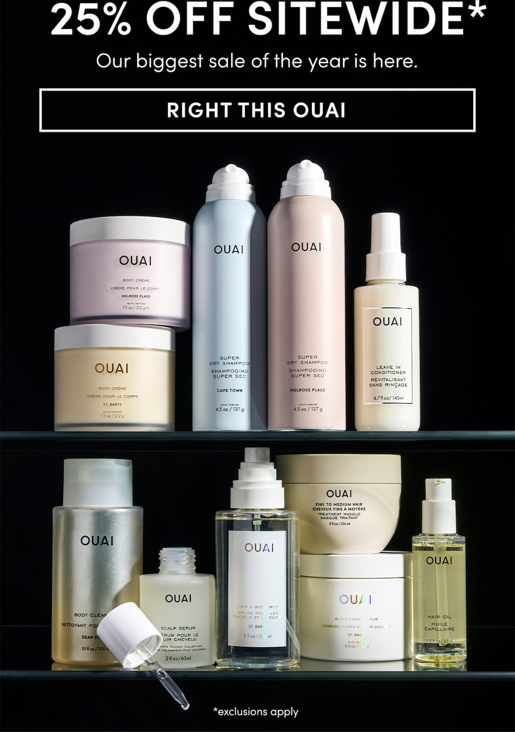 The biggest sale of the year is here | Right This OUAI