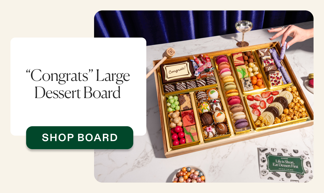 Click to shop "congrats" dessert board