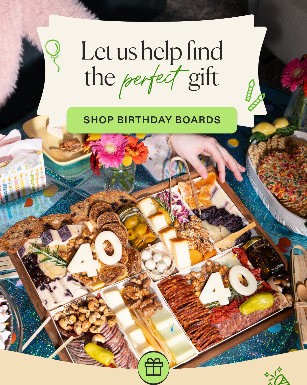 Let us help find the perfect gift, click to shop birthday boards.