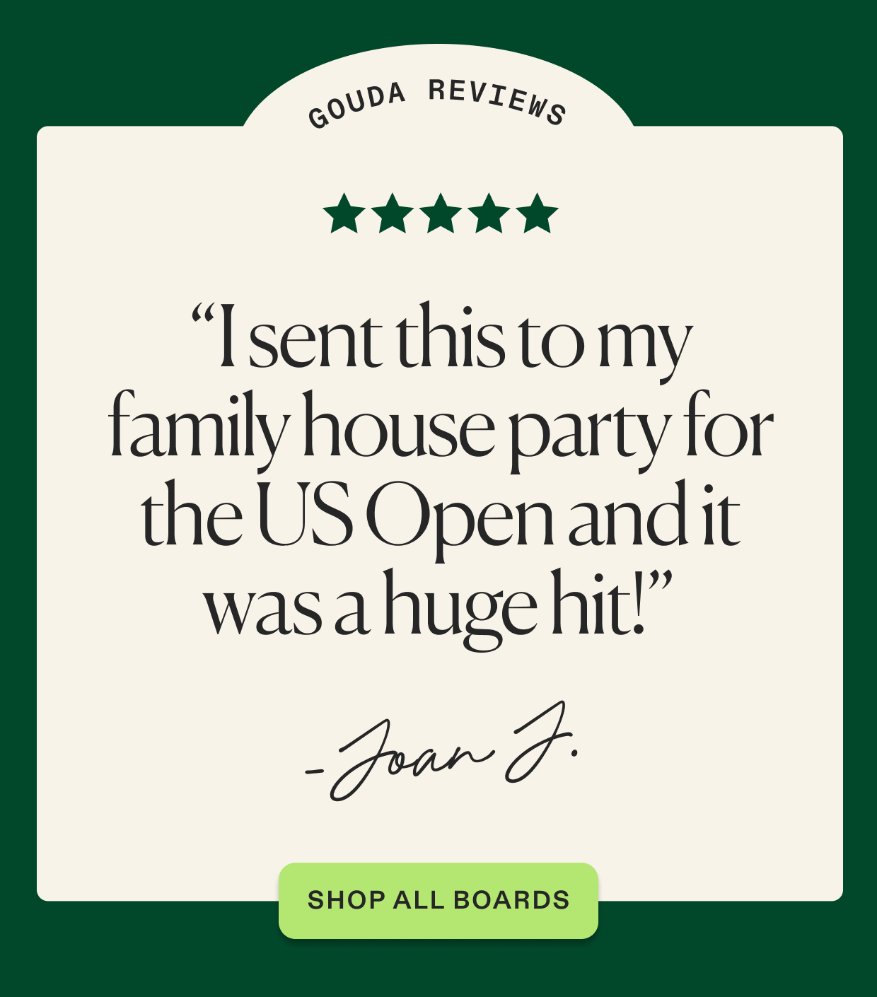 click to shop gourmet boards.