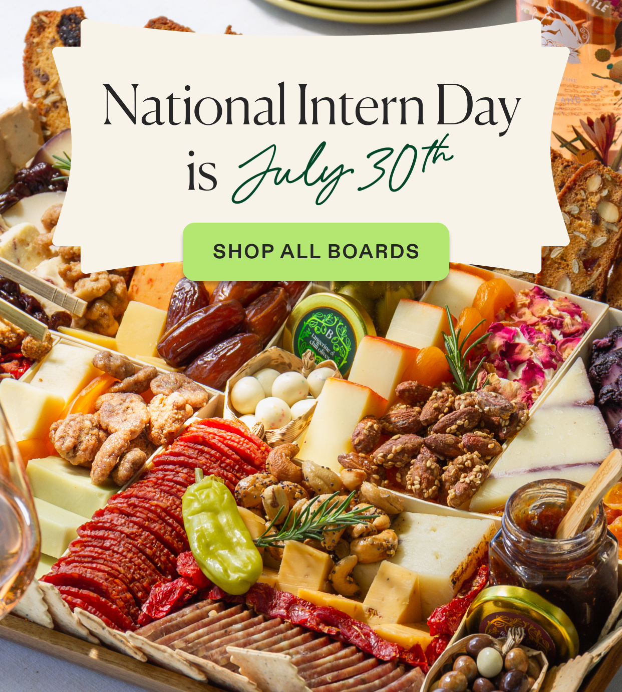 National Intern Day is July 30th, click to shop gourmet gifts