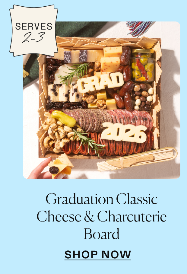 Click to purchase classic graduation cheese & charcuterie board, serves 2-3 people