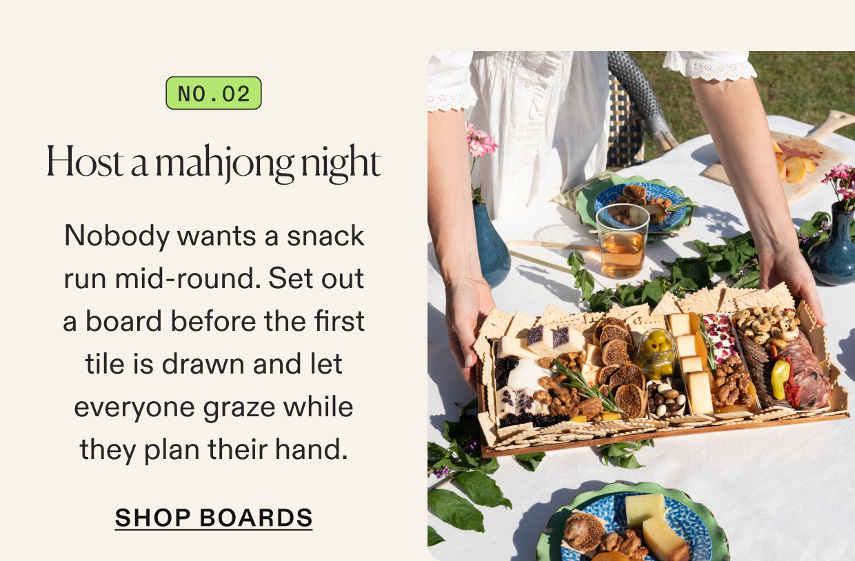 2. Host a mahjong night, click to shop boards