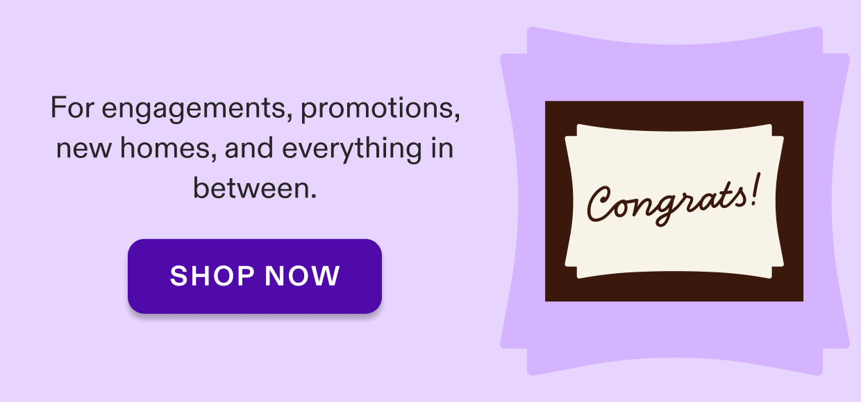 Click to shop "congrats" dessert boards