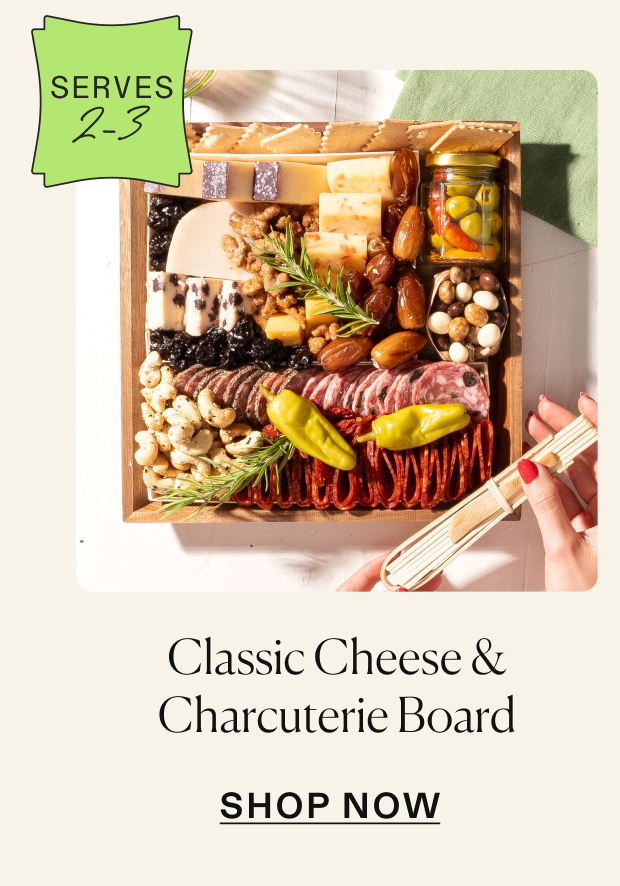 Click to shop classic cheese & charcuterie board, serves 2-3 people
