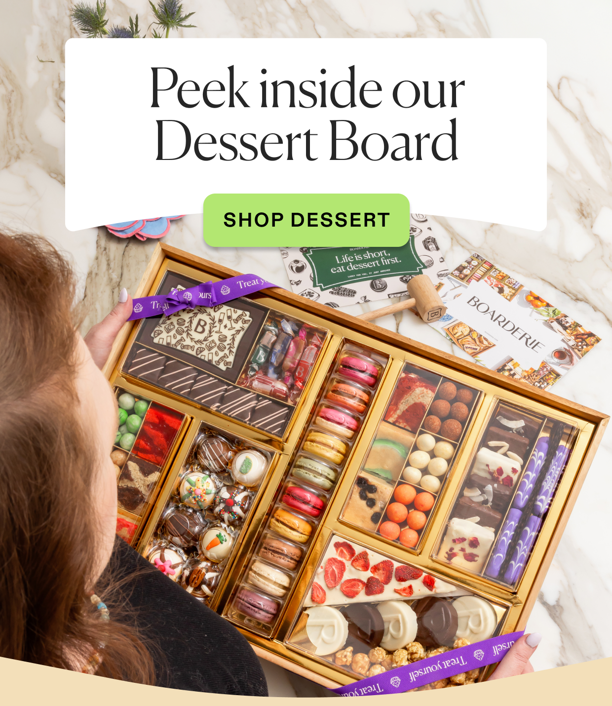 Peek inside our dessert baord