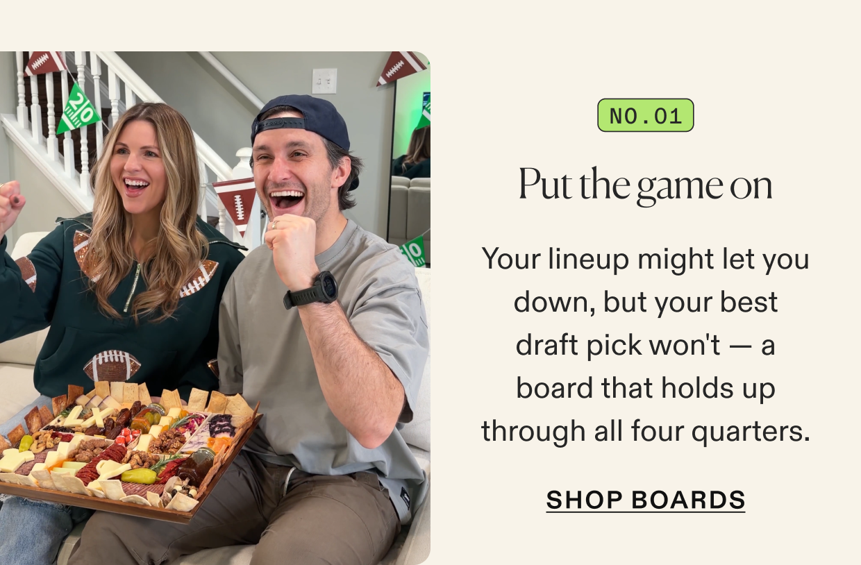 1. Put the game on, click to shop football boards
