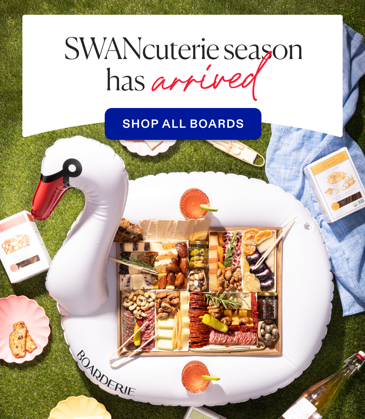 SWANcuterie season has arrived, click to shop all boards