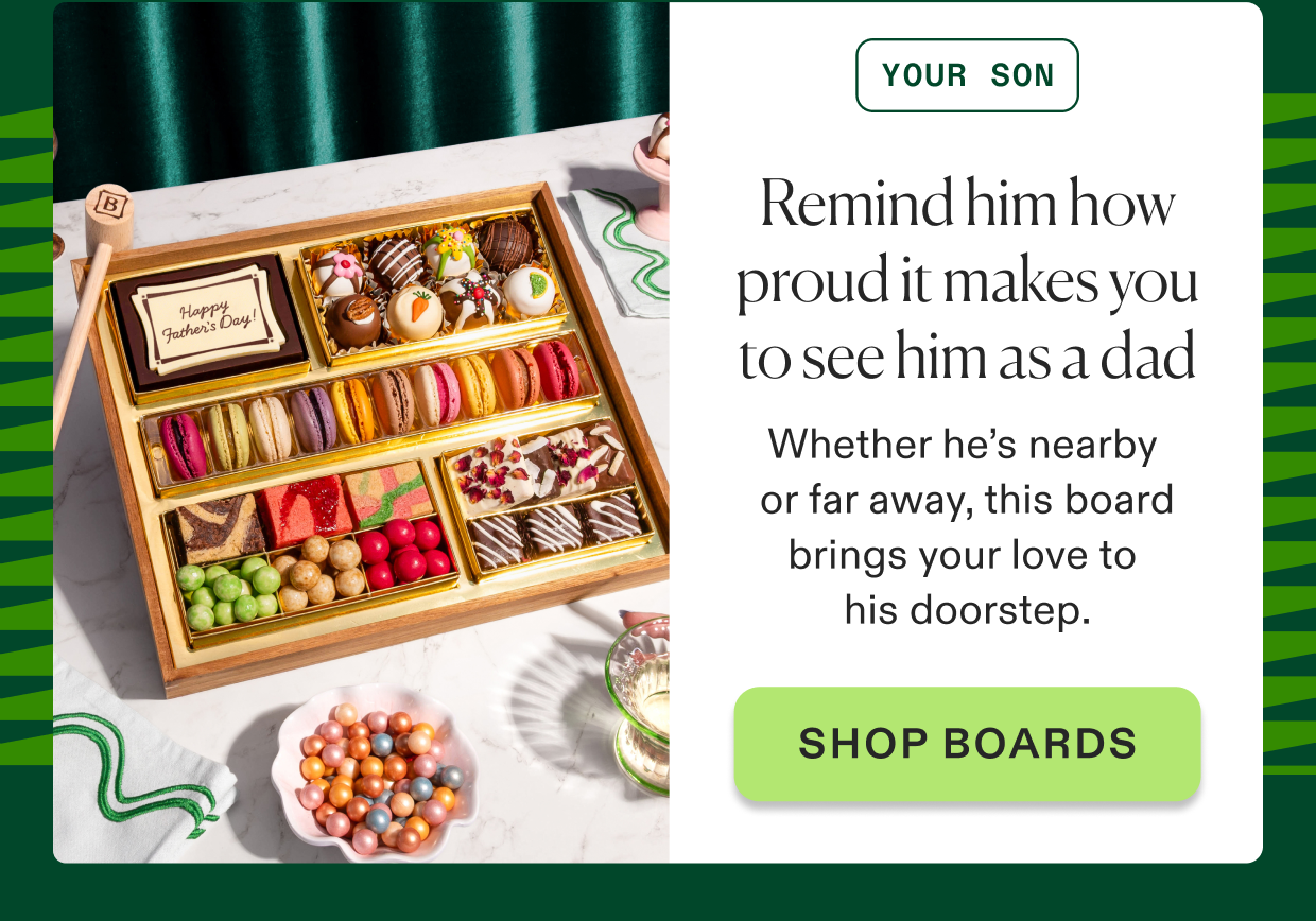 Click to shop Father's Day Dessert boards