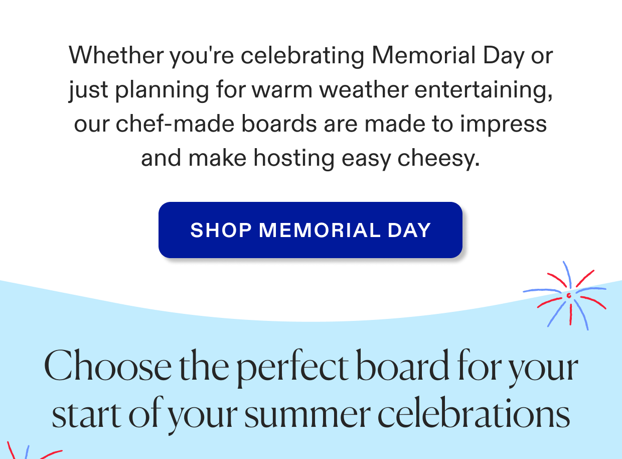 Click to shop Memorial Day cheese & charcuterie boards
