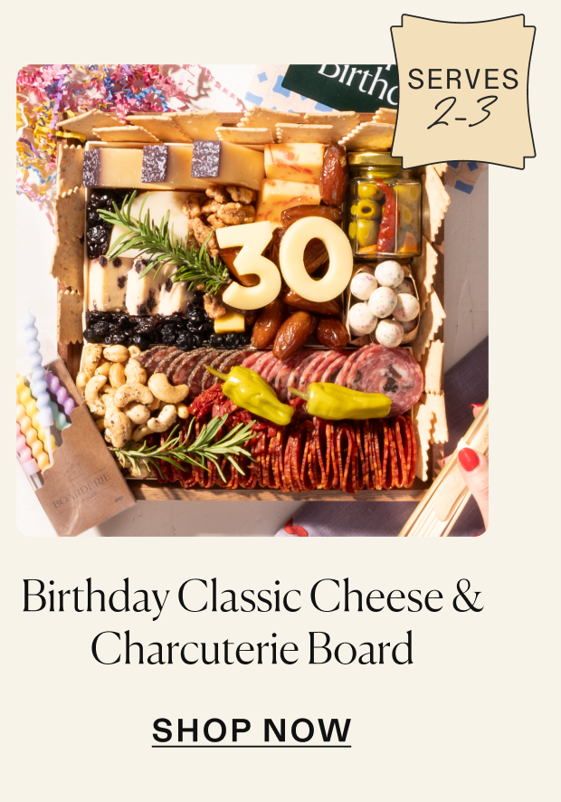 Click to shop birthday classic cheese & charcuterie board