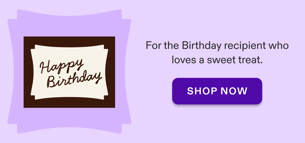 Click to shop medium dessert board with chocolate "happy birthday" message