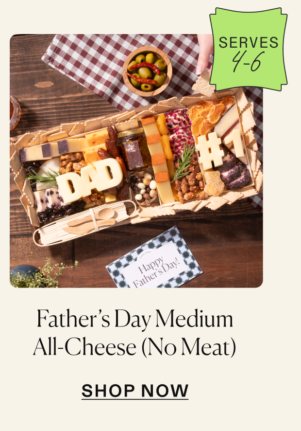 Click to shop father's day medium cheese board