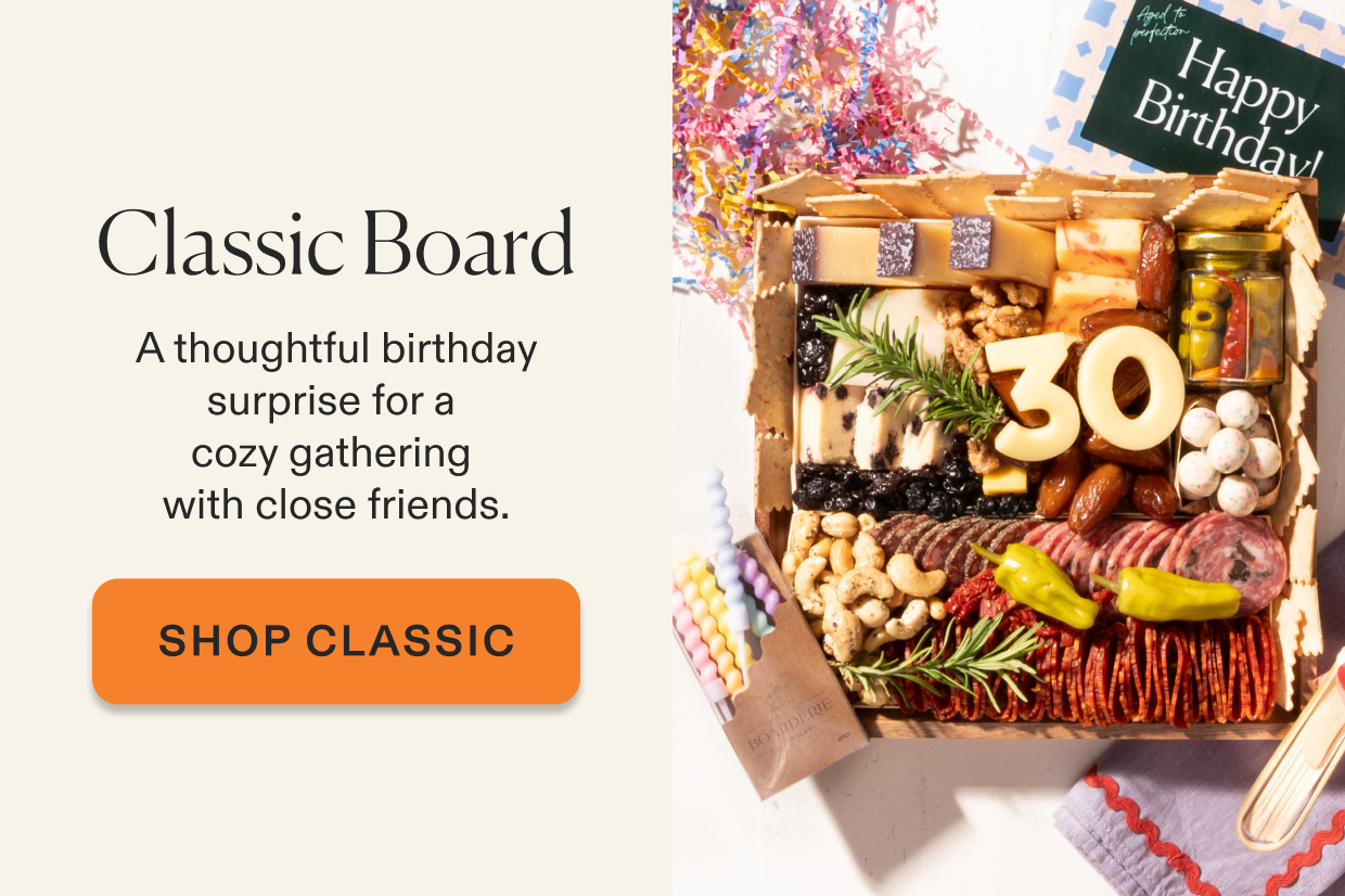 Click to shop Classic Birthday cheese & charcuterie boards