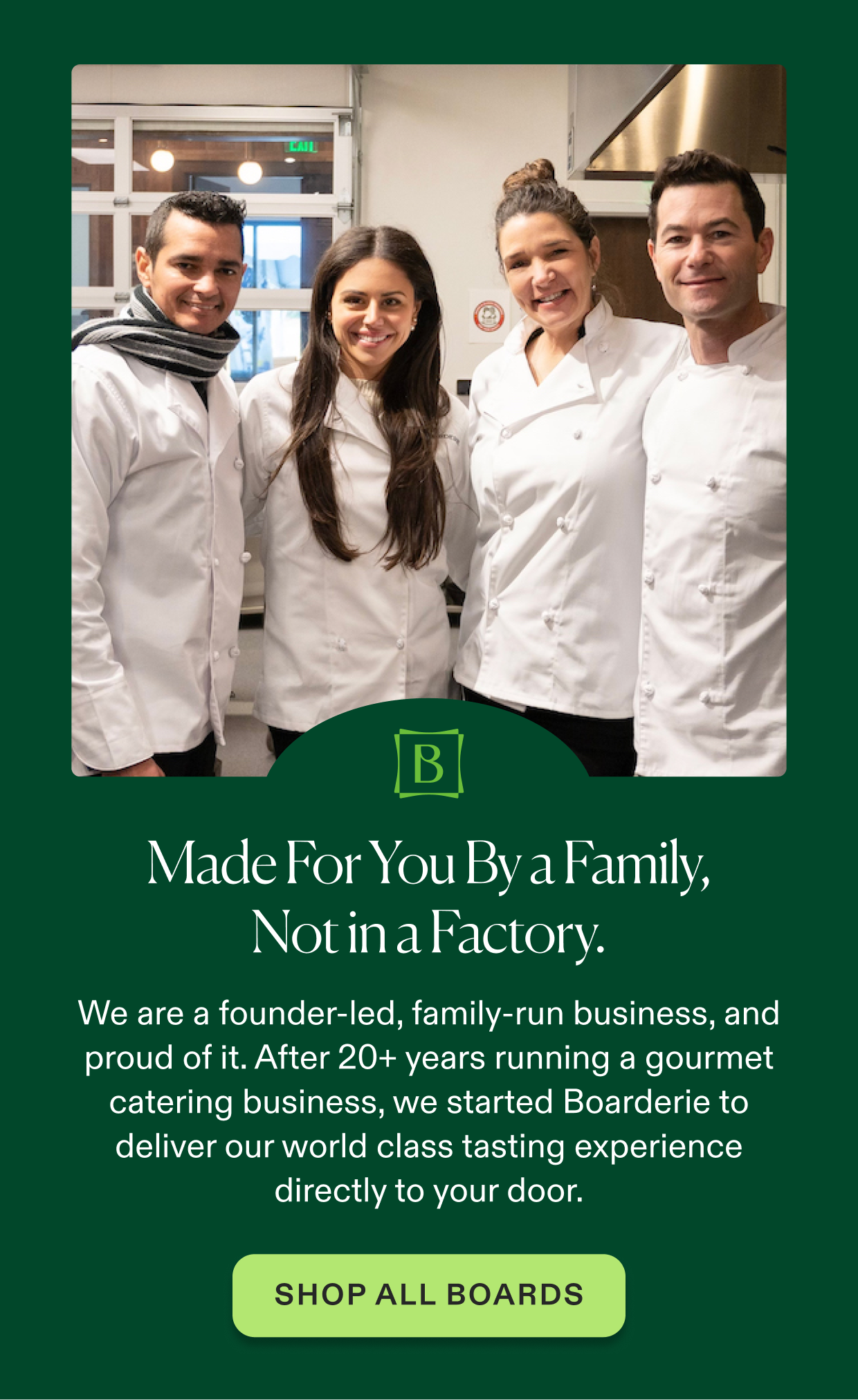 Made for you by a family, not in a factory, click to shop best selling boards.
