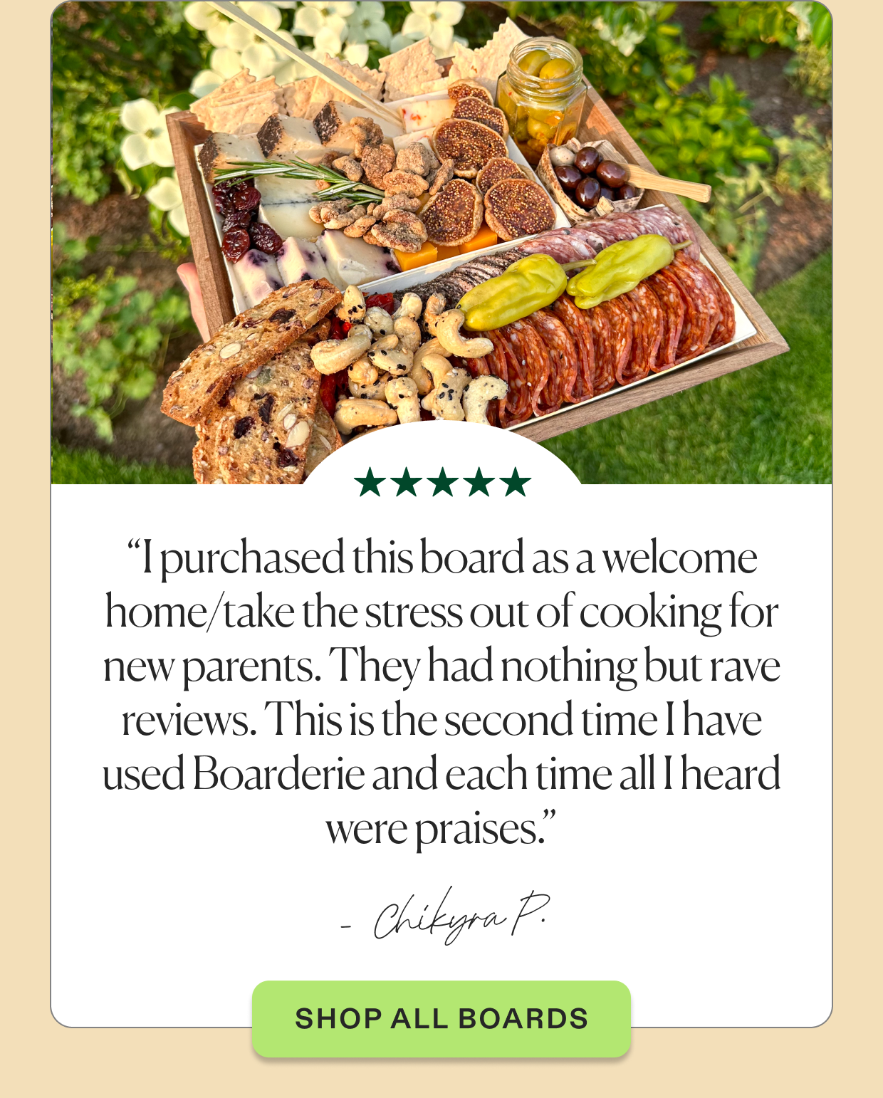 A great gift for new parents. Click to shop cheese & charcuterie boards.