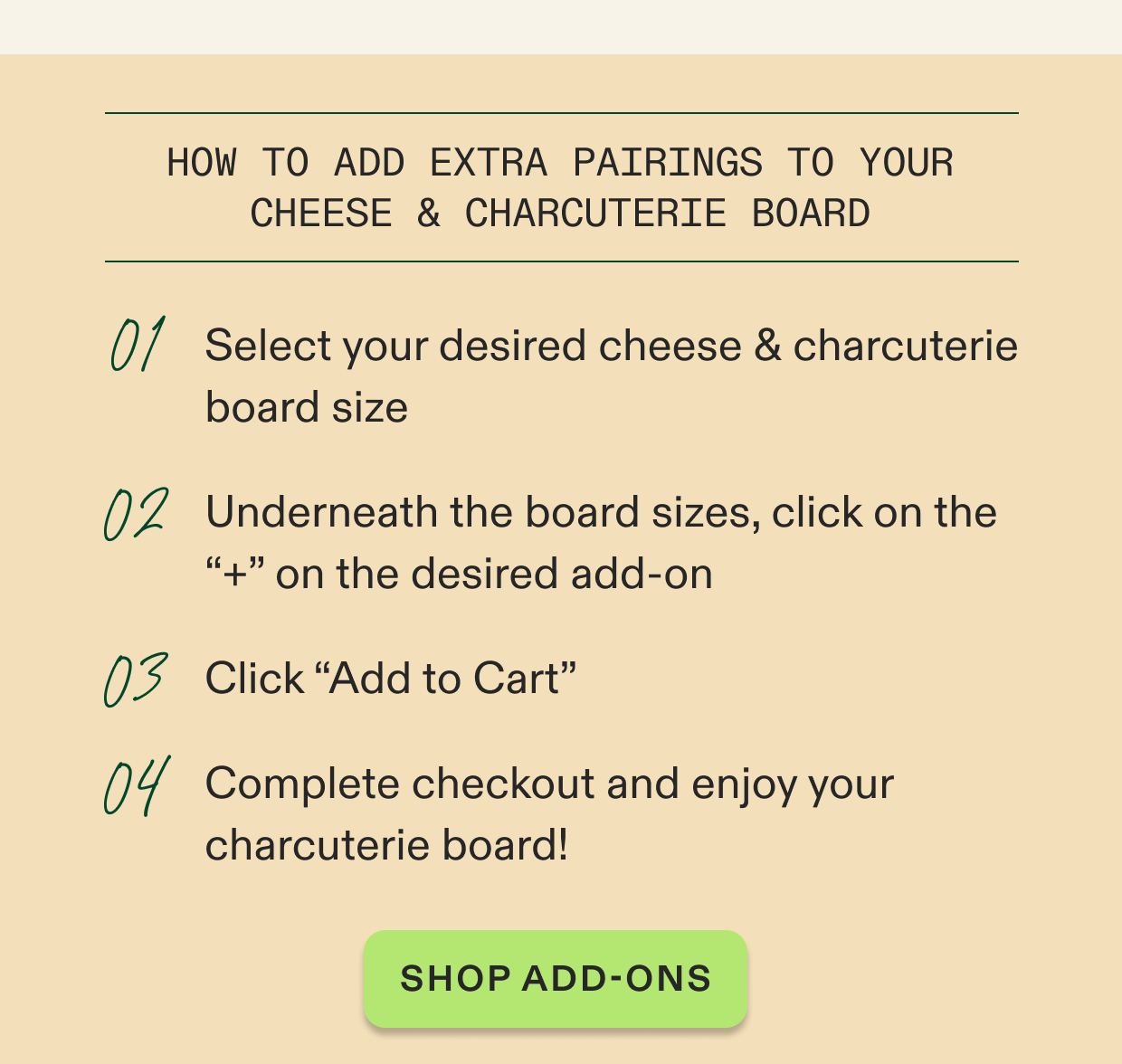 Click to shop board add-ons.