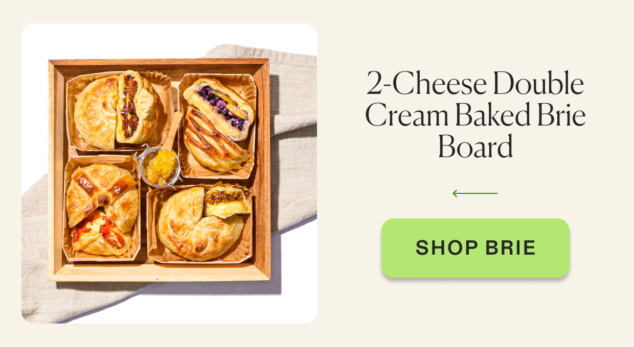 2-cheese double cream baked brie board