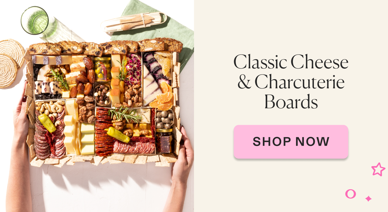 Click to shop classic cheese & charcuterie boards.