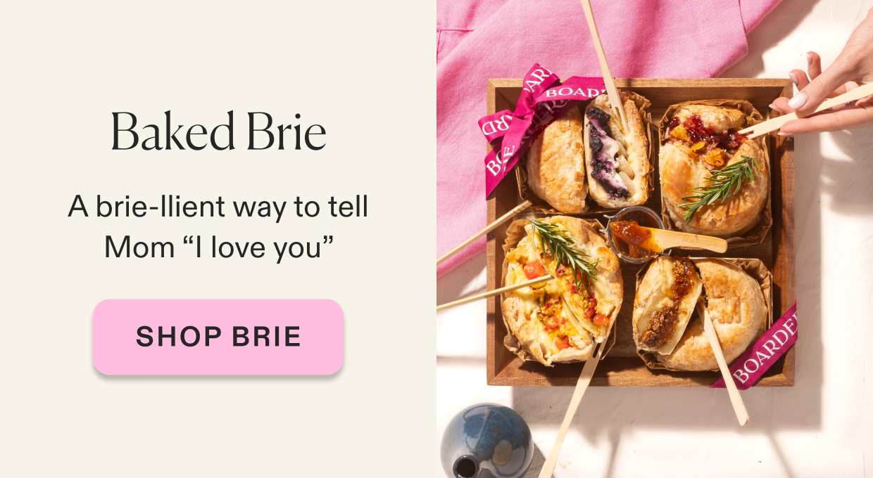 Shop "I love you mom" baked brie