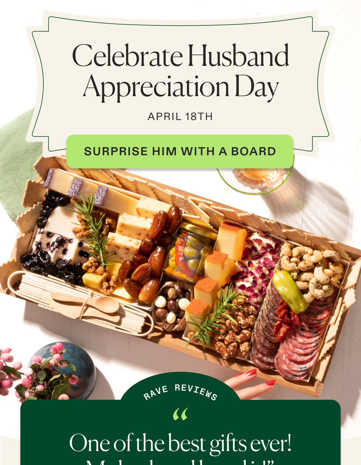 Celebrate Husband Appreciation Day, surprise him with a board